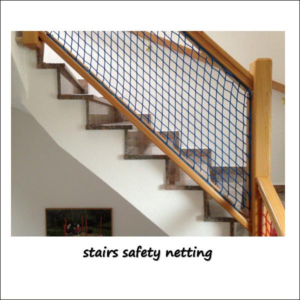 HTPP knotless stairs safety netting