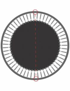 how to measure round trampoline