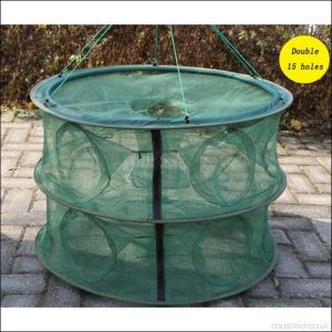 Double Layer Holes Fishing Shrimp Automatic Trap