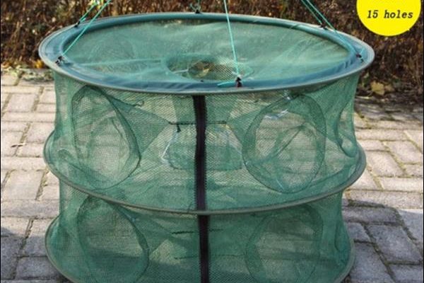 Double Layer Holes Fishing Shrimp Automatic Trap